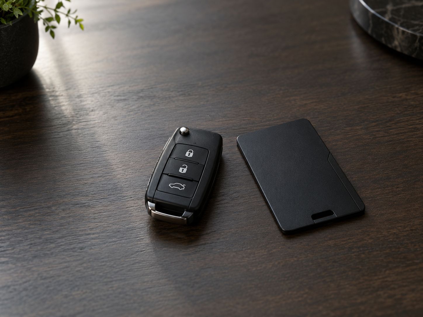 Clé à télécommande et clé carte de voiture